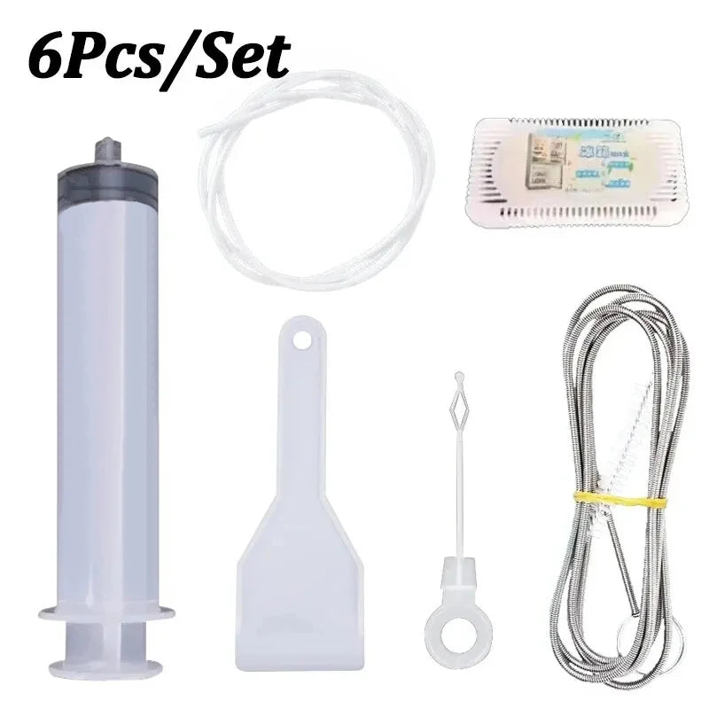 5/6 Pcs Refrigerator Drain Hole Clog Remover – Hole Cleaning Brush & Water Outlet Cleaner – Home Cleaning & Unclogging Tools